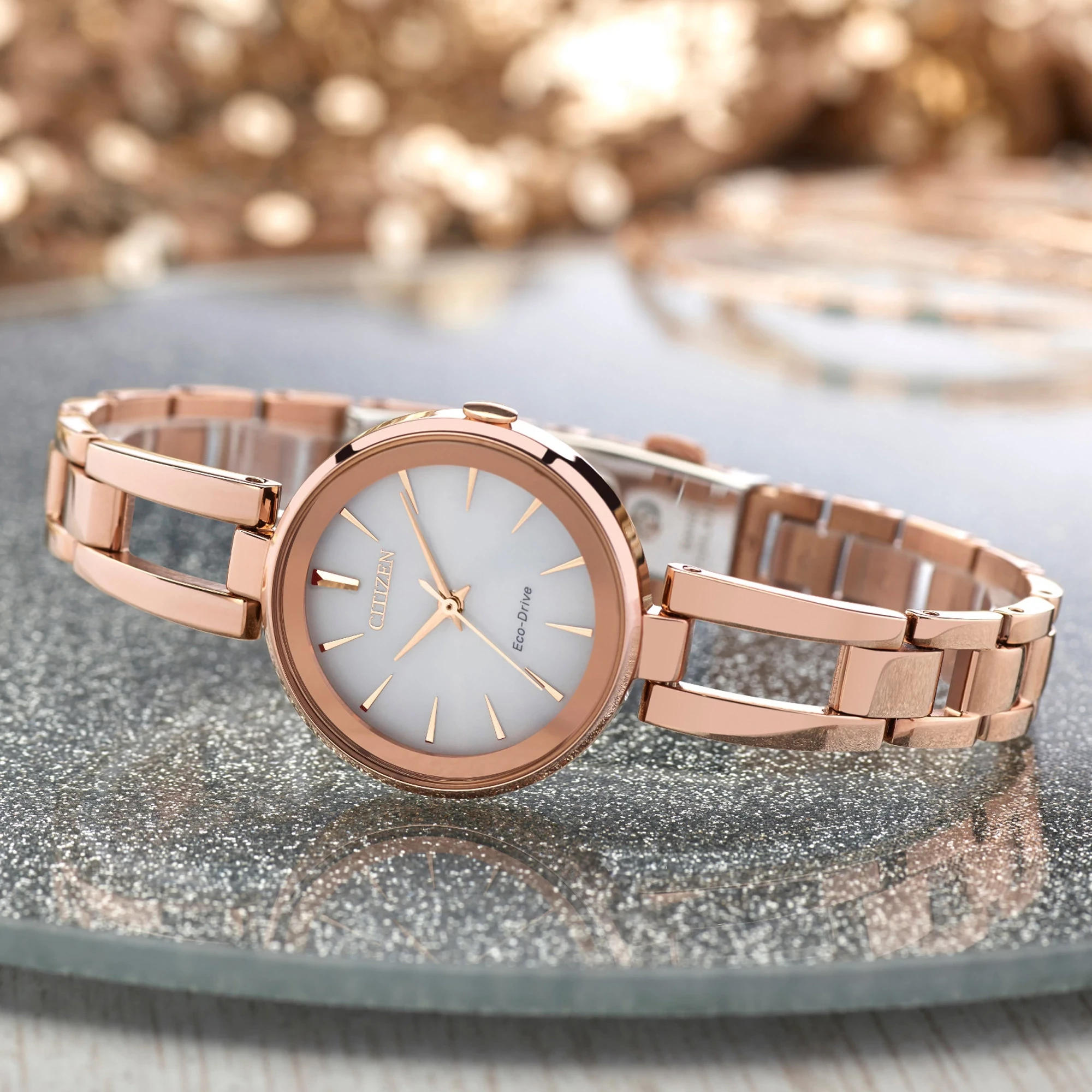 Axiom - Ladies Eco-Drive EM0633-53A Silver Dial Steel Watch | CITIZEN